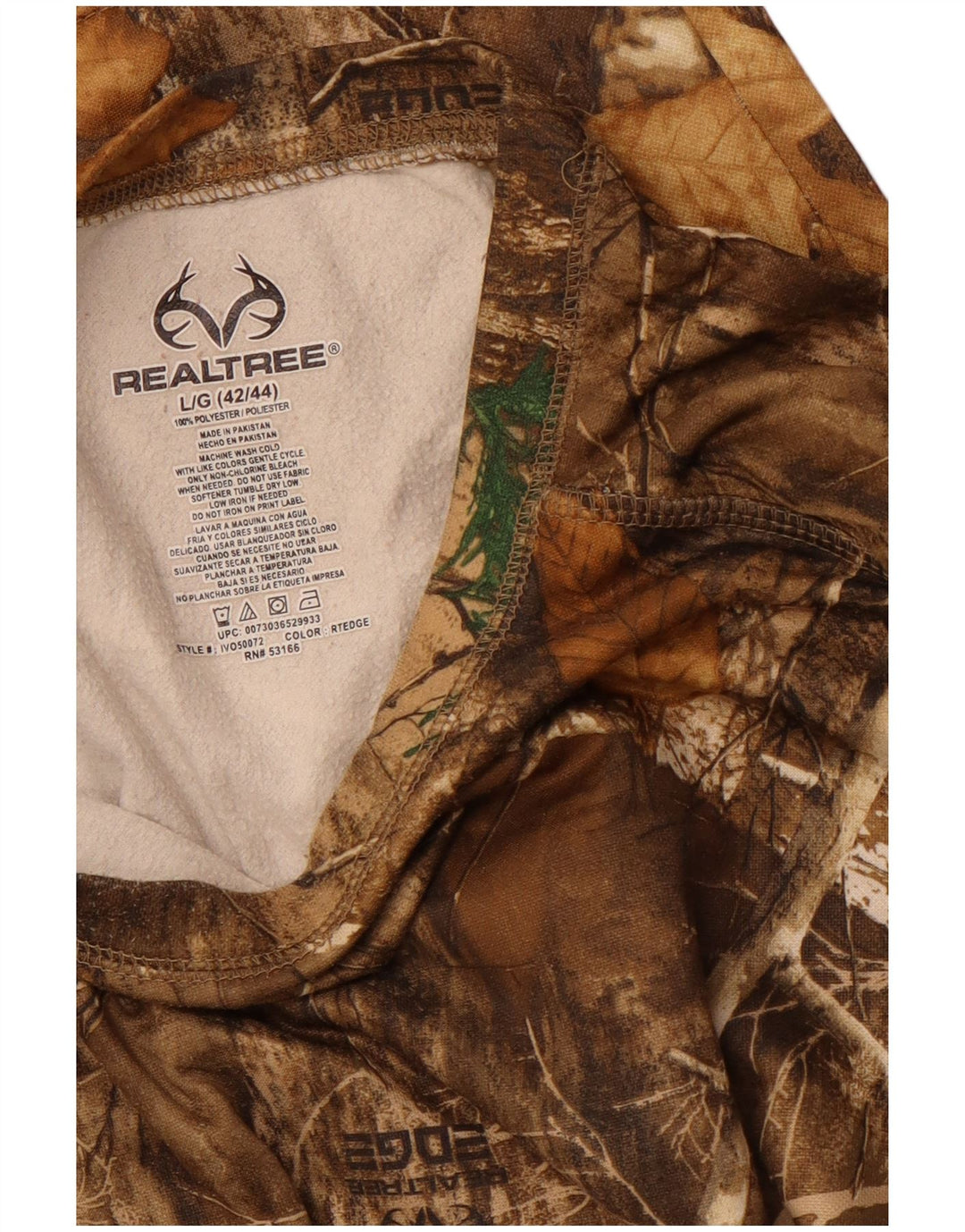 REALTREE Muška majica dugih rukava UK 42/44 velika smeđa kamuflažna poliester