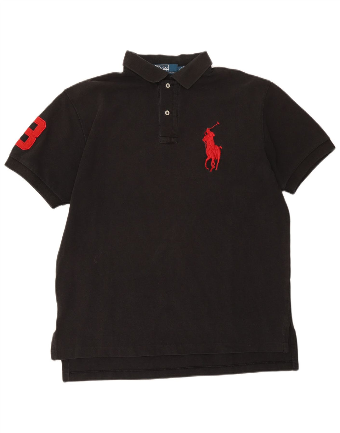 Polo Ralph Lauren muška grafička majica srednje crne pamučne boje