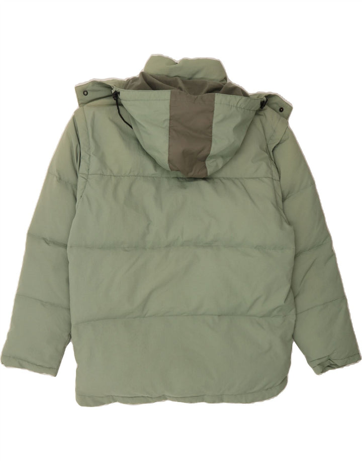 FILA Mens Hooded Padded Jacket UK 36 Small Green Polyamide Vintage Fila and Second-Hand Fila from Messina Hembry 