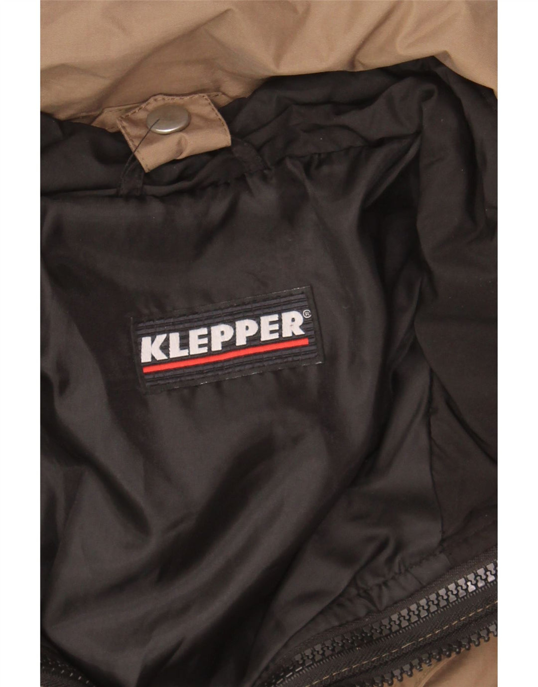 KLEPPER Mens Hooded Windbreaker Jacket UK 42 XL Beige Polyamide Vintage Klepper and Second-Hand Klepper from Messina Hembry 