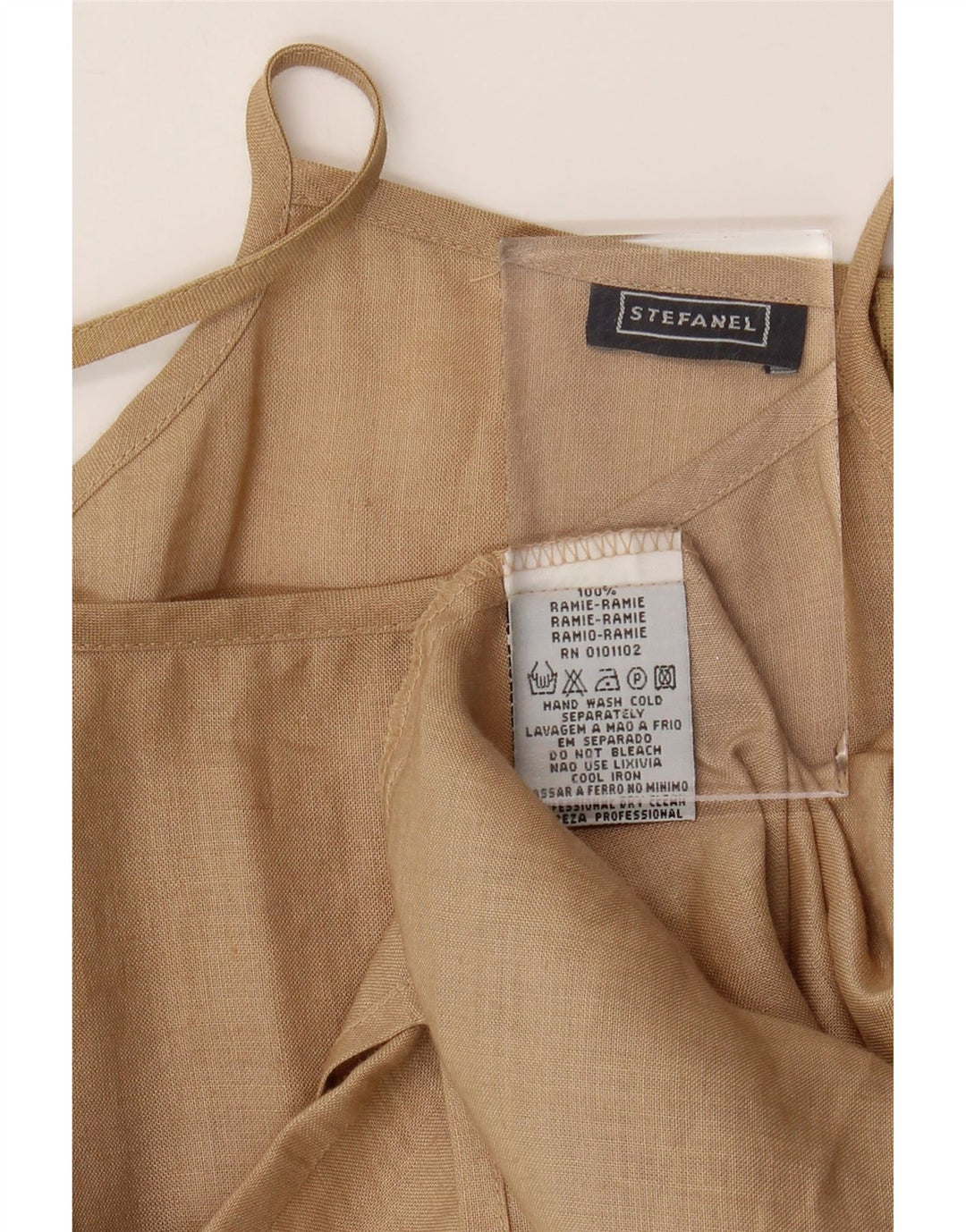 STEFANEL ženski sarafan UK 8 Small Beige Ramie