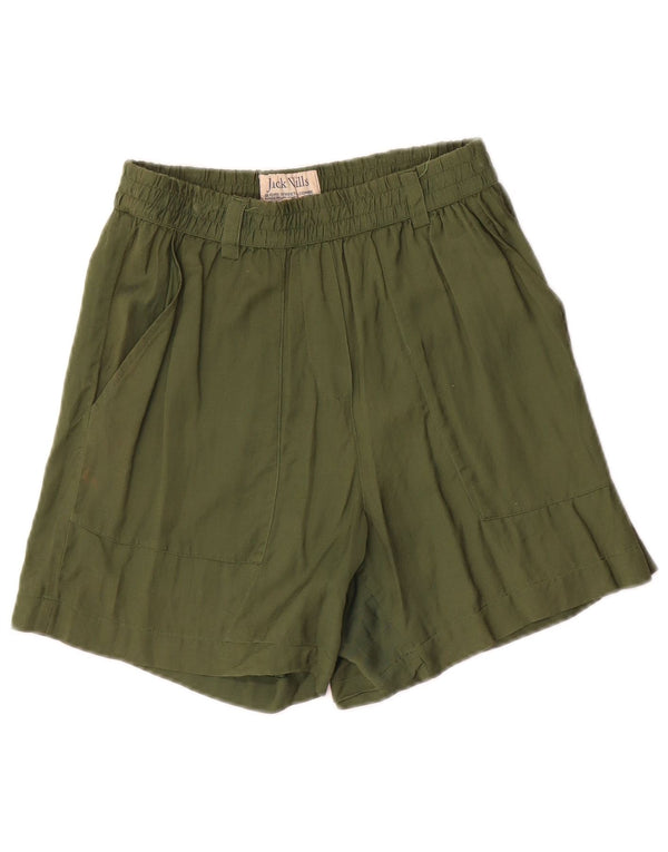 Jack Wills Ženske ležerne kratke hlače s štipaljkama UK 8, male W28, zelena viskoza