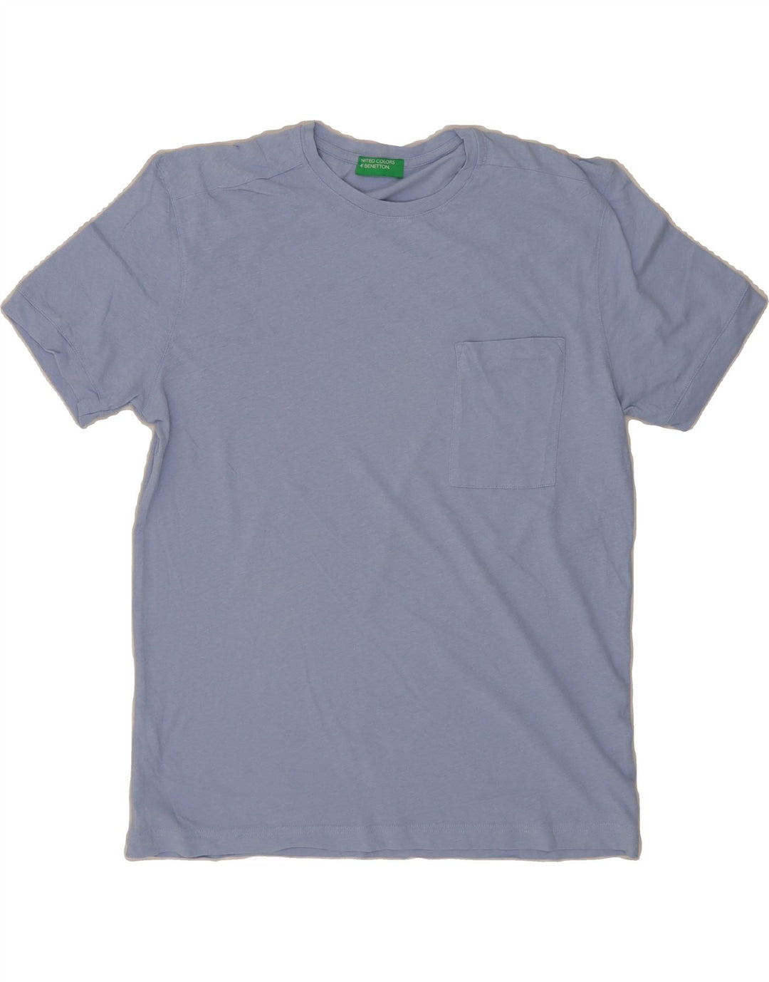 BENETTON Mens T-Shirt Top Medium Blue Cotton Vintage Benetton and Second-Hand Benetton from Messina Hembry 
