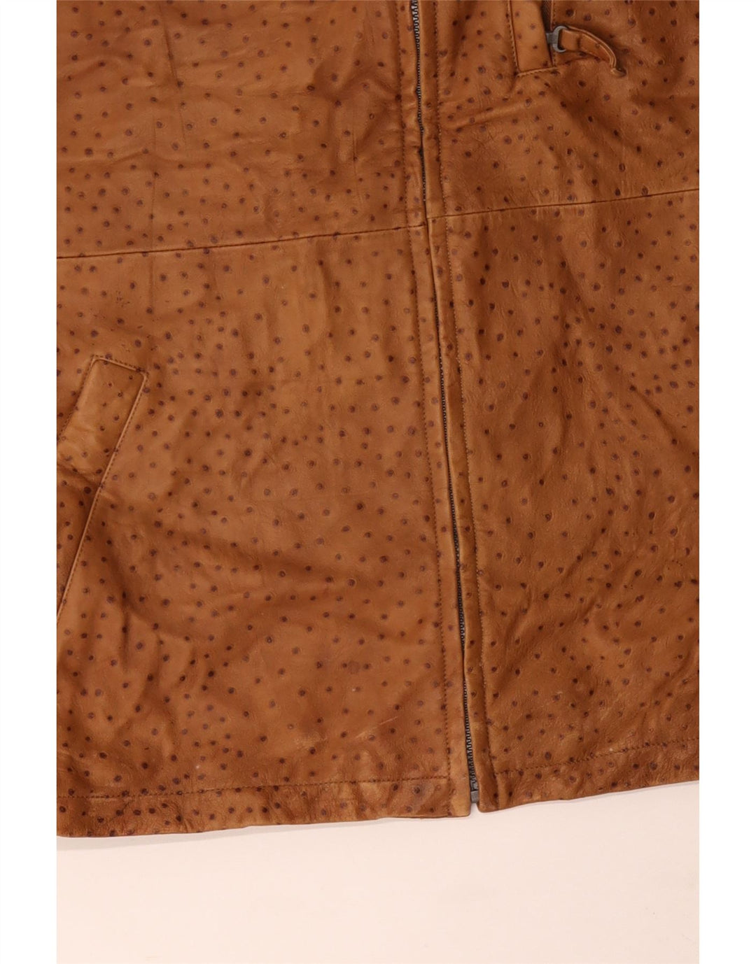 VINTAGE muška kožna jakna IT 56 3XL smeđa točkasta