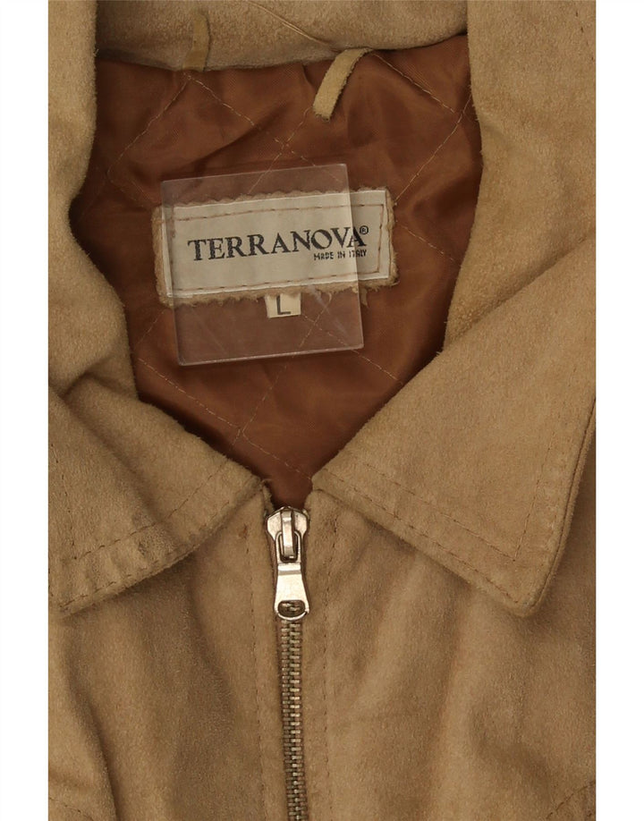 Terranova muška bomber jakna od brušene kože UK 40 Large Beige