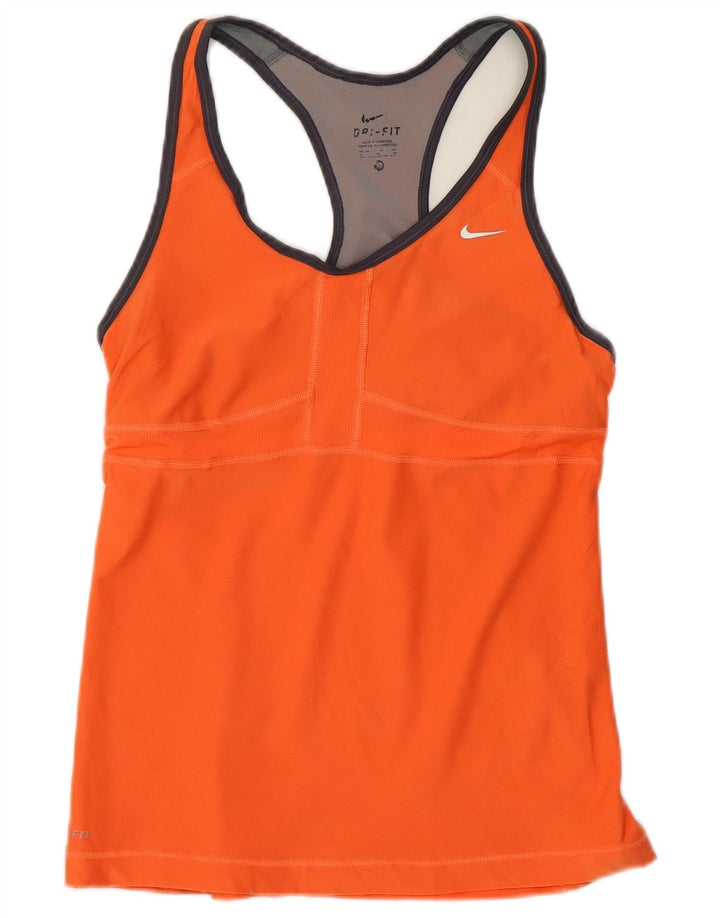 Nike Ženski Dri Fit Vest Top UK 12 Srednje narančasti poliester