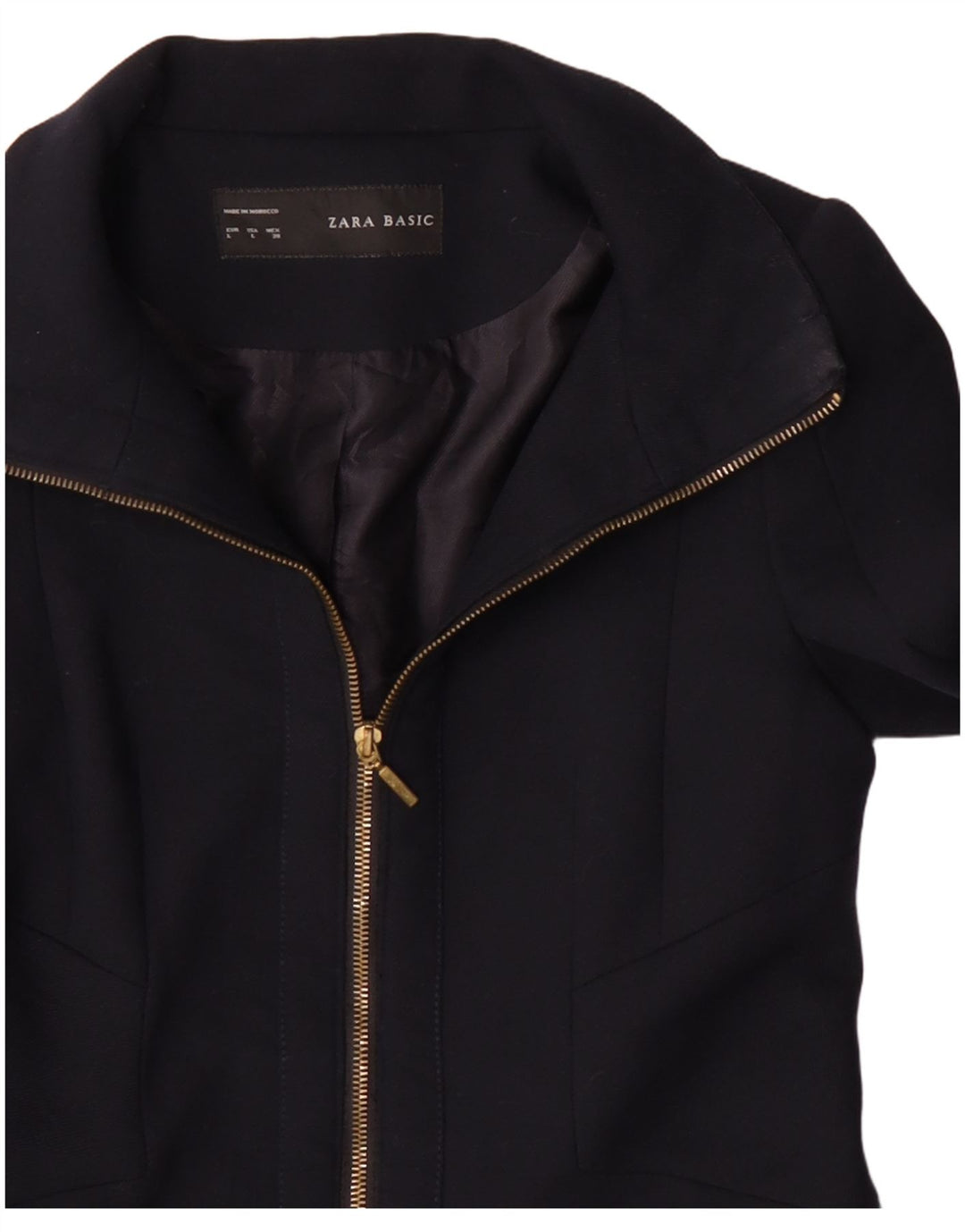 Zara ženski kaput UK 14 veliki tamnoplavi poliester