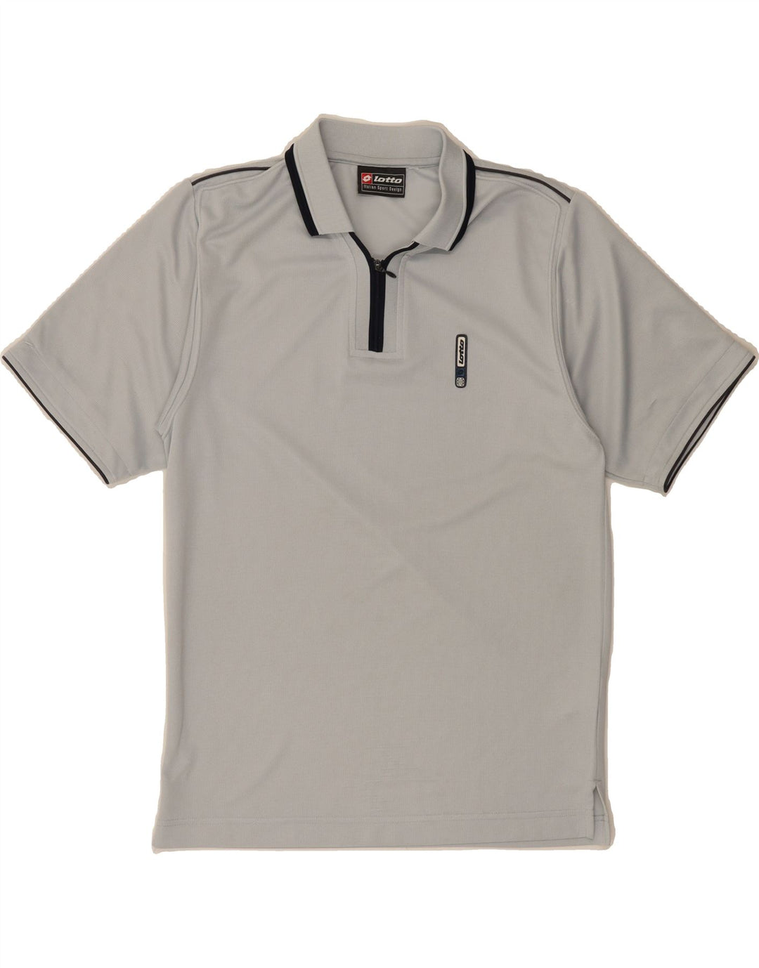 LOTTO Mens Polo Shirt UK 36/38 Small Grey Polyester Vintage Lotto and Second-Hand Lotto from Messina Hembry 