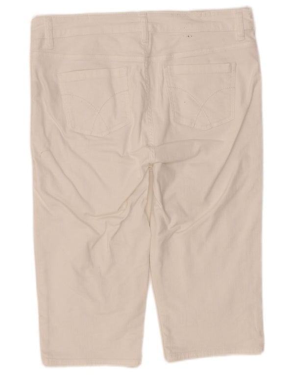 Crew Clothing Ženske traper bermude UK 14 Large W32 Bijeli pamuk