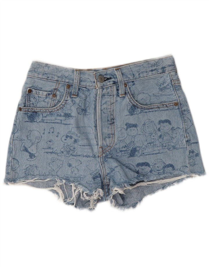 Levi's ženske kratke traper hlače Peanuts Graphic W24 XS plavi pamuk