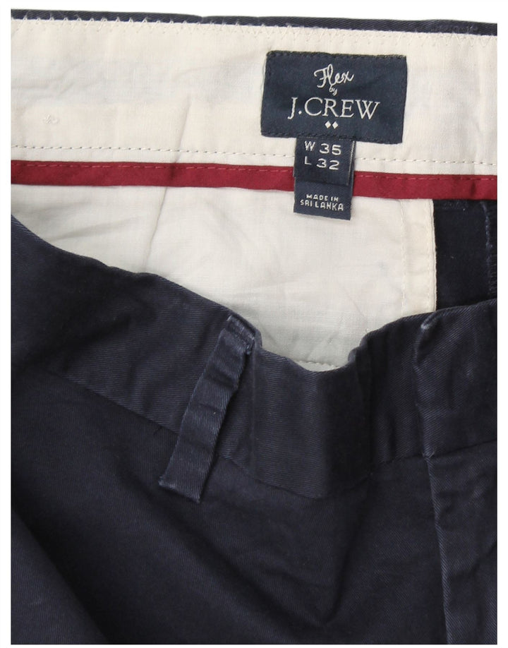 J. CREW Muške uske chino hlače Flex W35 L30 tamnoplavi pamuk