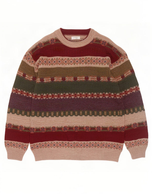 Vintage muški džemper s okruglim izrezom IT 50, srednje raznobojni Fair Isle