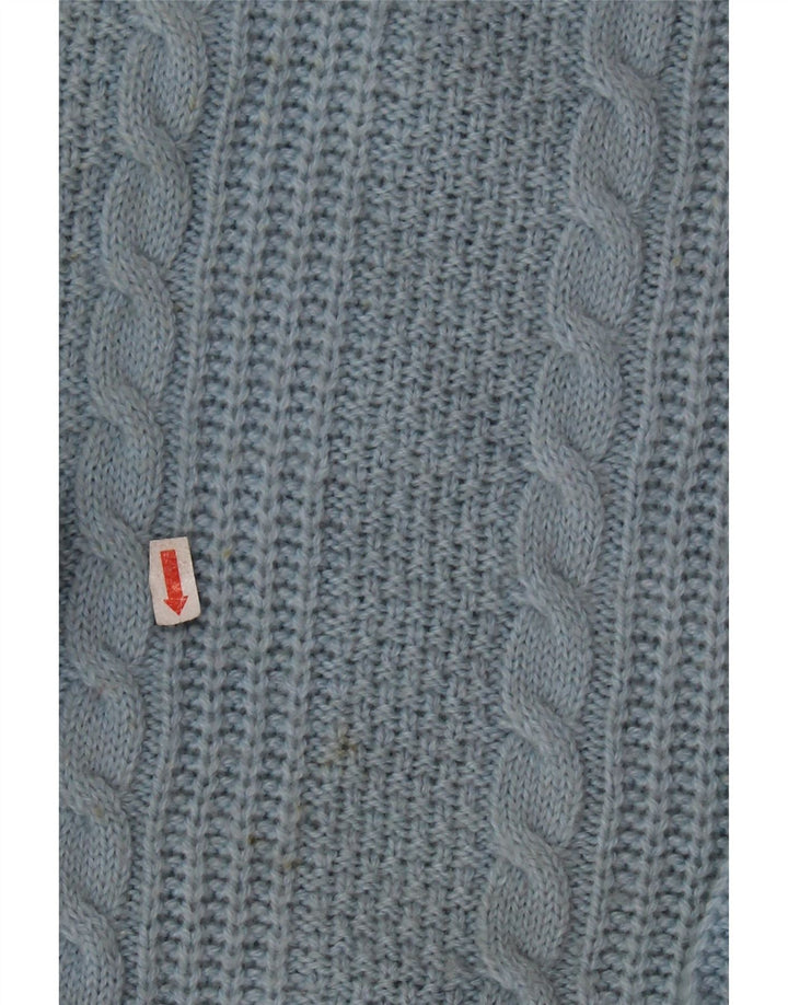 STEFANEL ženski džemper s okruglim izrezom UK 16 Veliki plavi vuneni