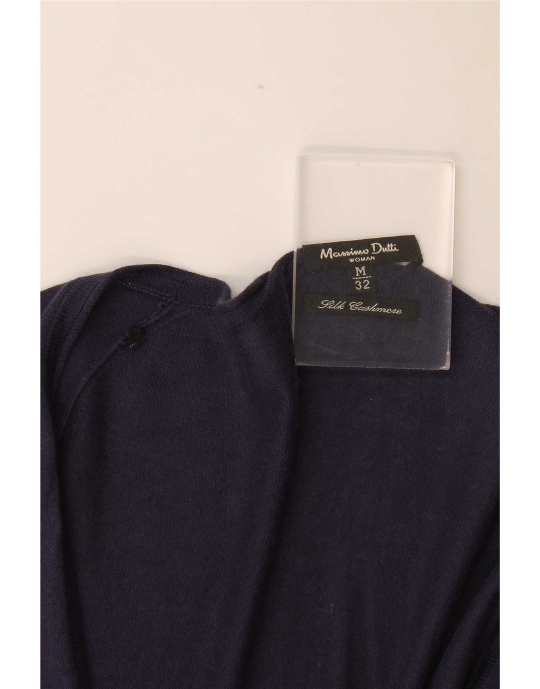 Massimo Dutti ženski kardigan pulover UK 12 Srednja tamnoplava svila