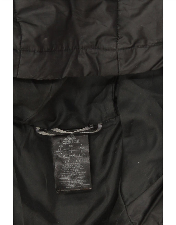 Adidas ženska podstavljena jakna s kapuljačom UK 8/10 mala crna poliester