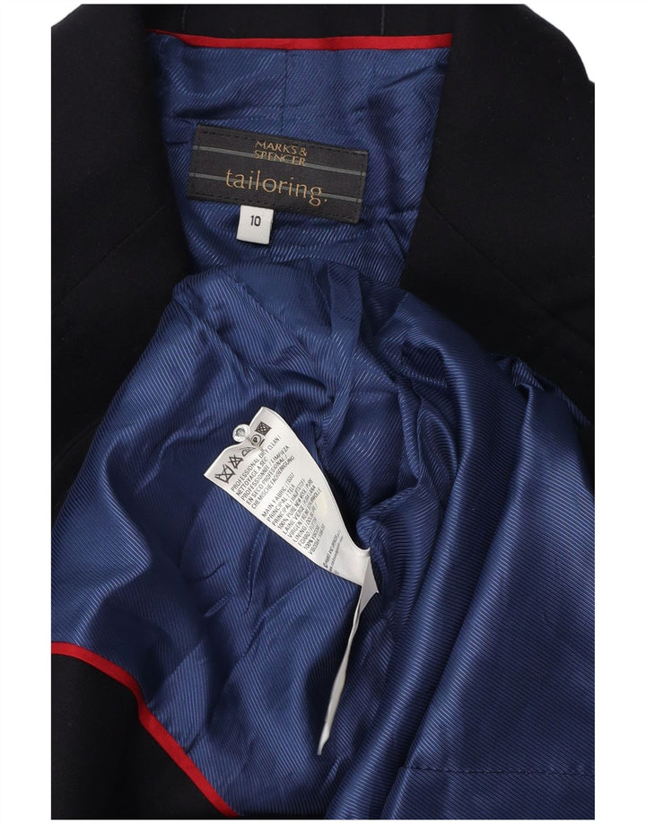 Marks & Spencer Ženska jakna s 2 gumba UK 10 Mala tamnoplava vuna