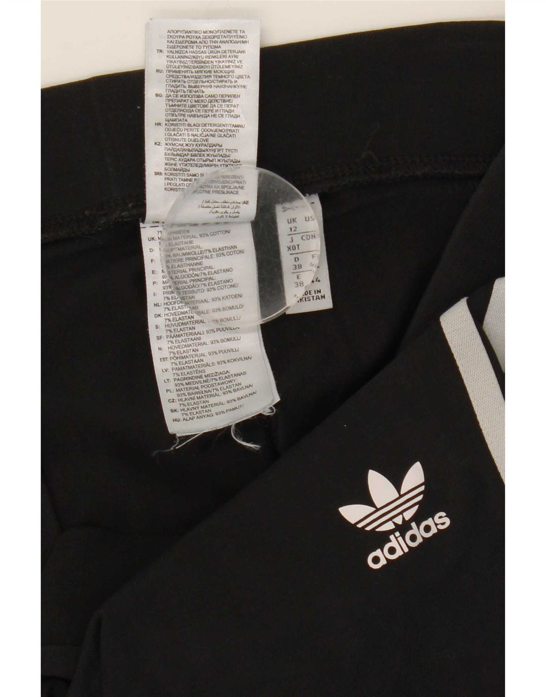 Adidas ženske tajice UK 12 Srednje crni pamuk