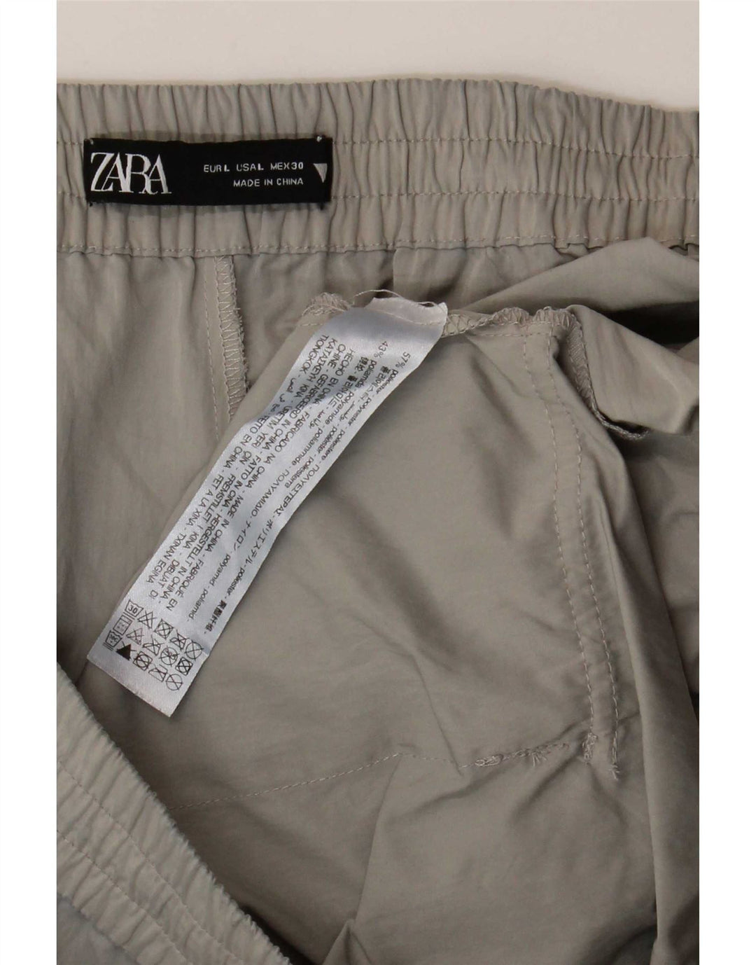 Zara ženske kargo kratke hlače Large W30 sivi poliester