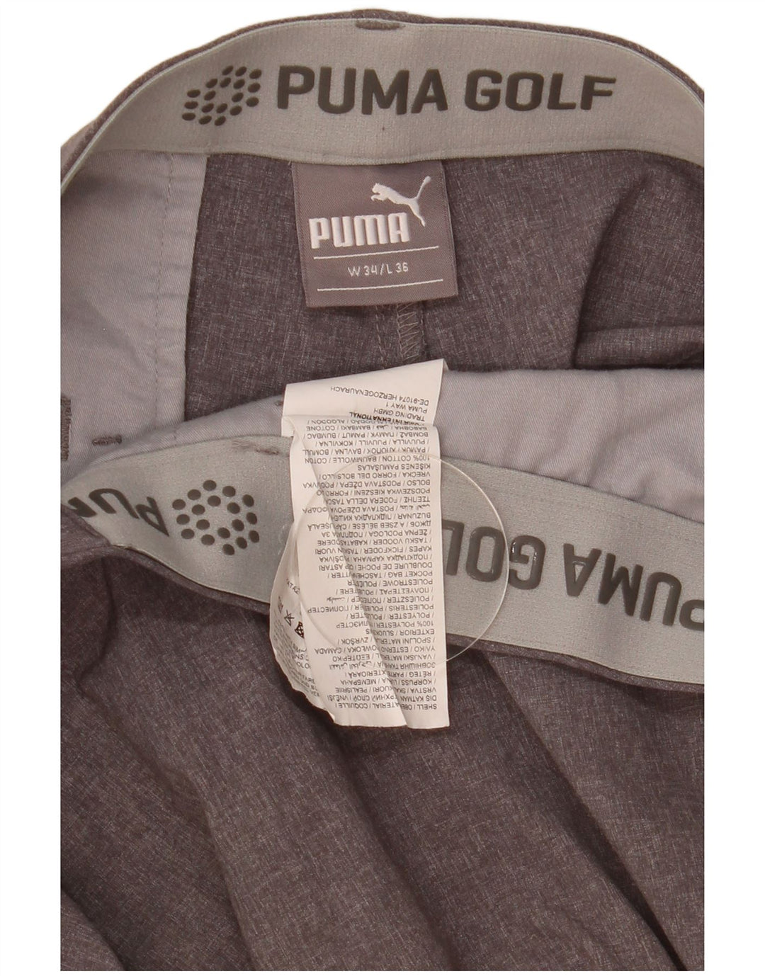 Puma muške uske ležerne hlače W34 L36 sivi poliester