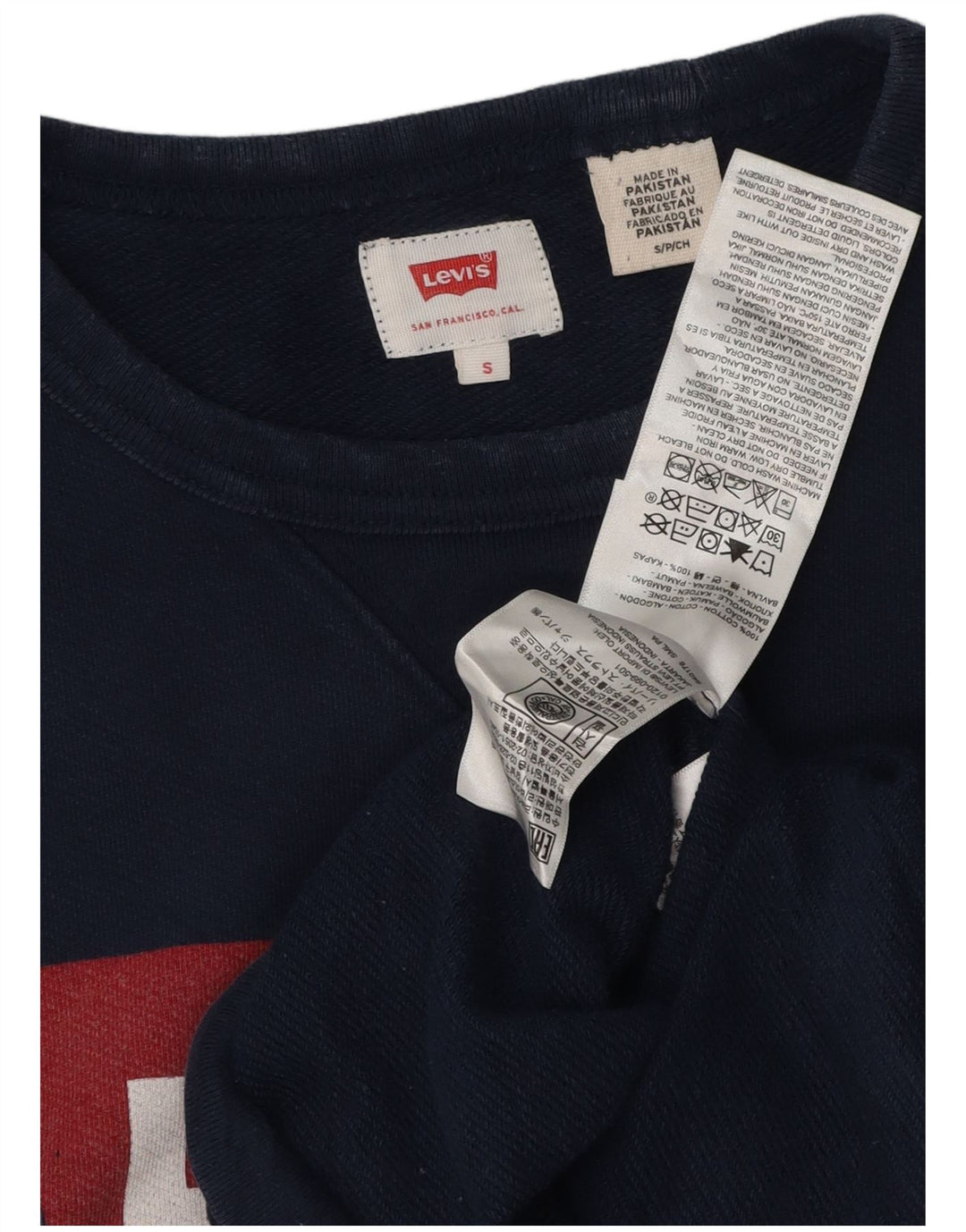 LEVI'S muški džemper s grafičkim motivima, mali tamnoplavi pamuk
