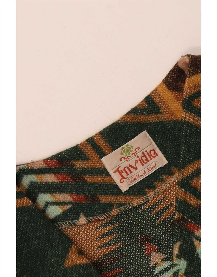 Vintage muški prsluk XL Green Geometric Aztec