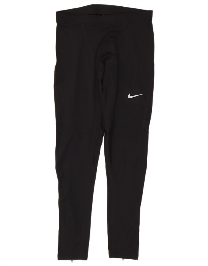 Nike Ženske Dri Fit Leggings UK 12 Srednje crni poliester