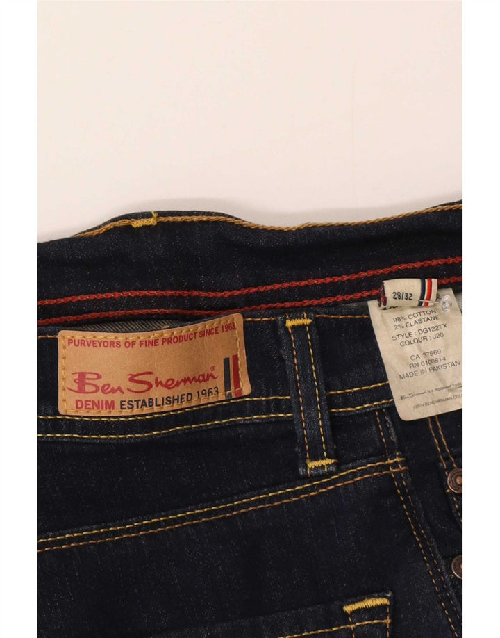 Ženske traperice Ben Sherman s bootcutom W28 L32 tamnoplavi pamuk