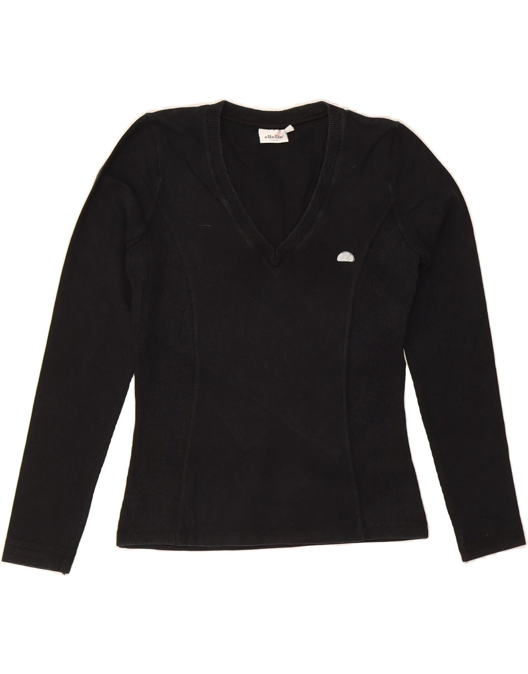 ELLESSE Womens Top Long Sleeve UK 10 Small Black Vintage Ellesse and Second-Hand Ellesse from Messina Hembry 