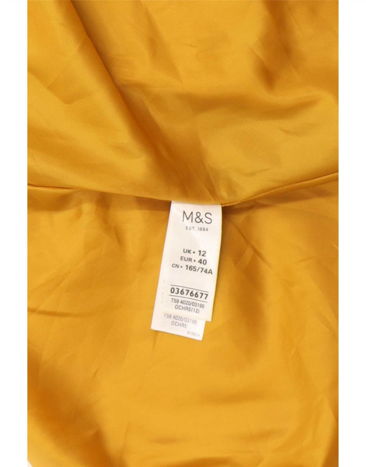 Marks & Spencer ženska midi suknja UK 12 srednje veličine W30 žuti poliester