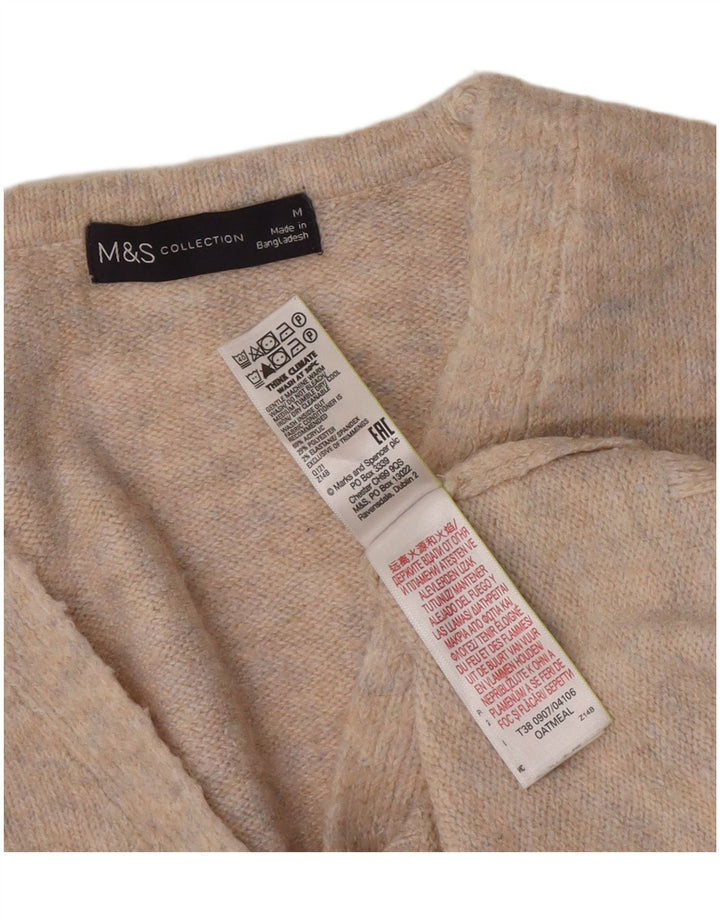 Marks & Spencer ženski džemper s V-izrezom UK 14 Srednje sivo s pjegama