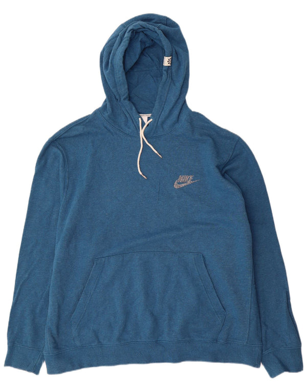 Nike Muška majica s kapuljačom 2XL plavi pamuk