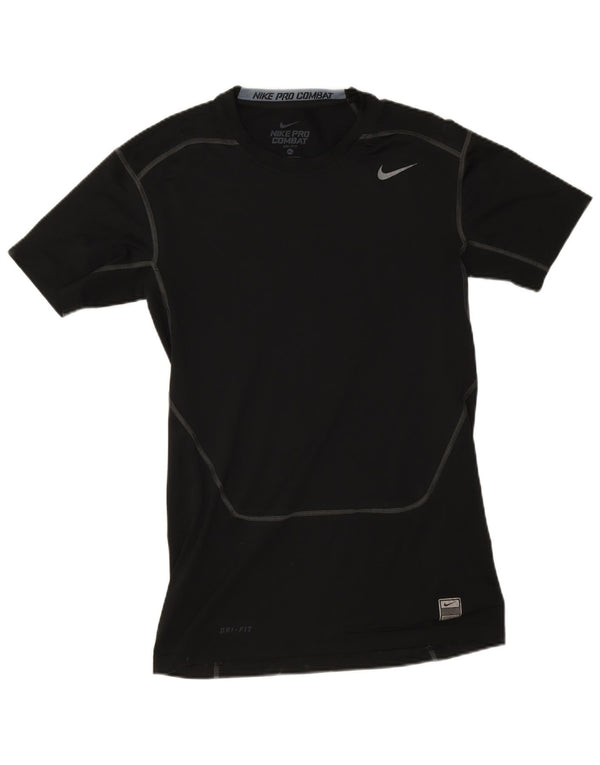 Nike Dri Fit Graphic T-Shirt Top XL Black Colourblock Poliester