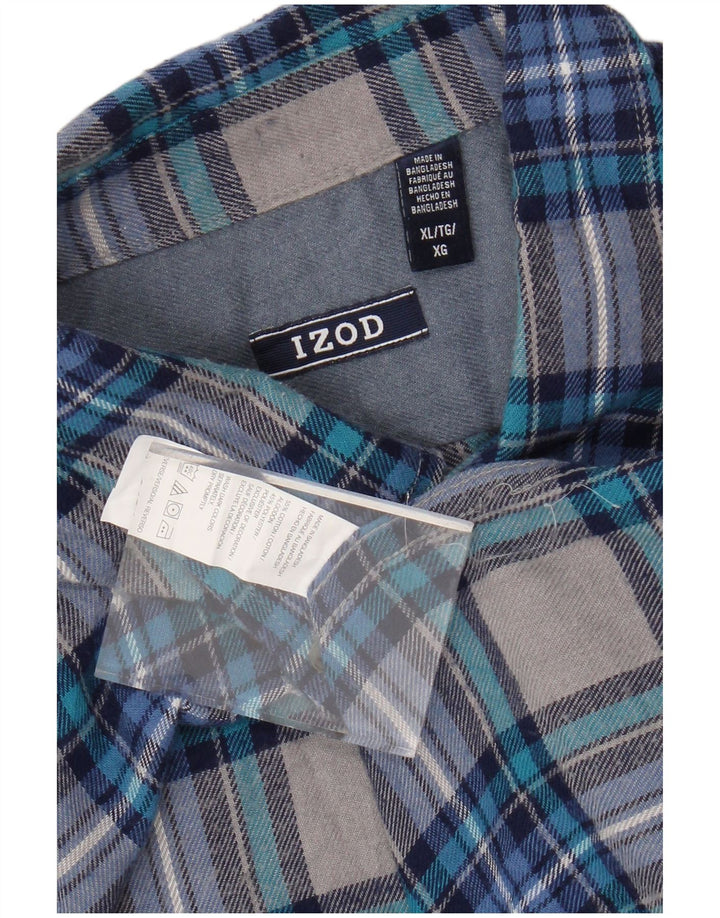 IZOD muška flanelska košulja XL plavi karirani pamuk