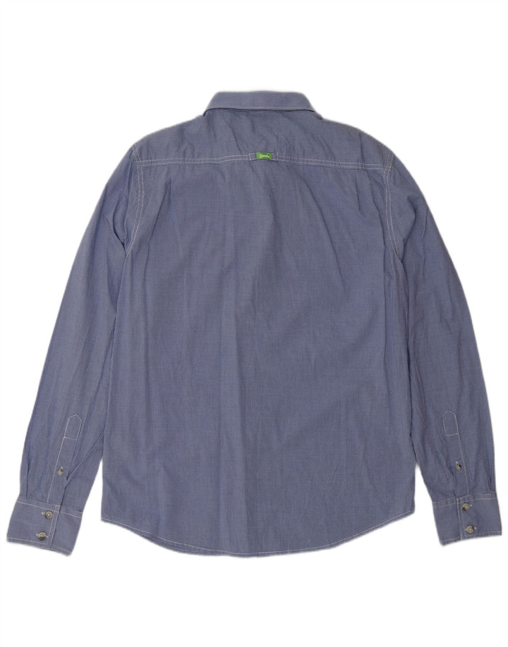 SUPERDRY muška košulja XL plavi pamuk od ginghama