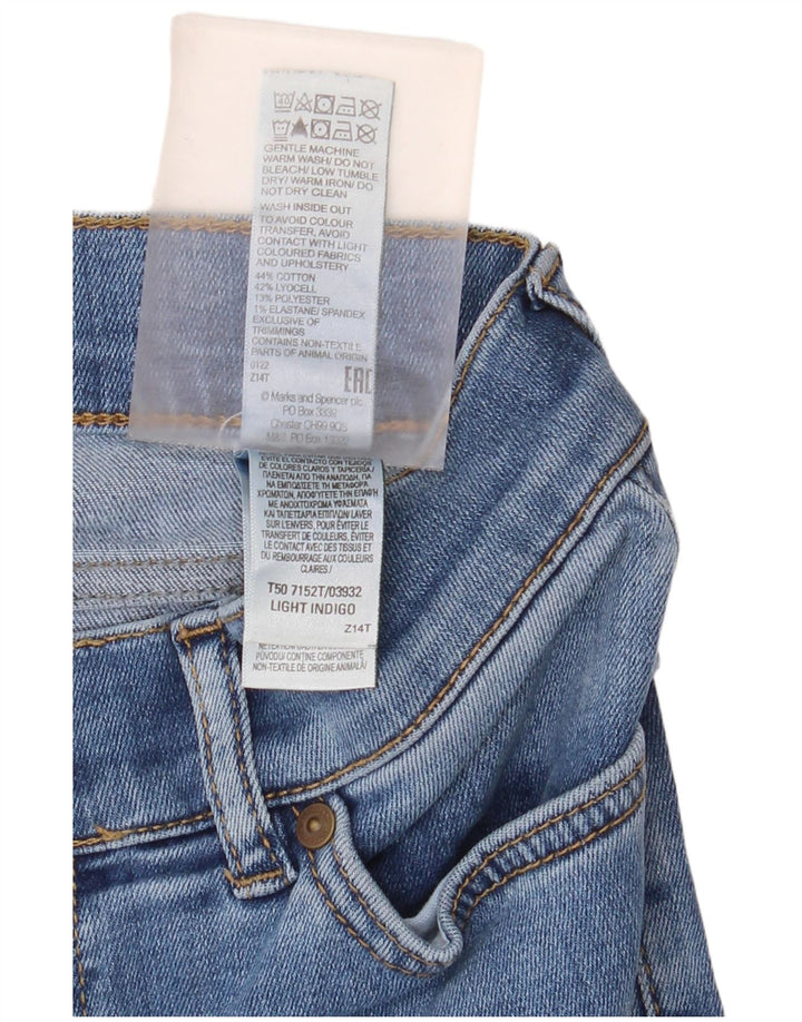 Marks & Spencer ženske lepršave traperice Autograph UK 10 male W26 L30 plave