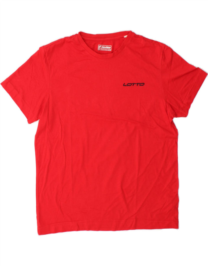LOTTO Mens T-Shirt Top XL Red Cotton Vintage Lotto and Second-Hand Lotto from Messina Hembry 