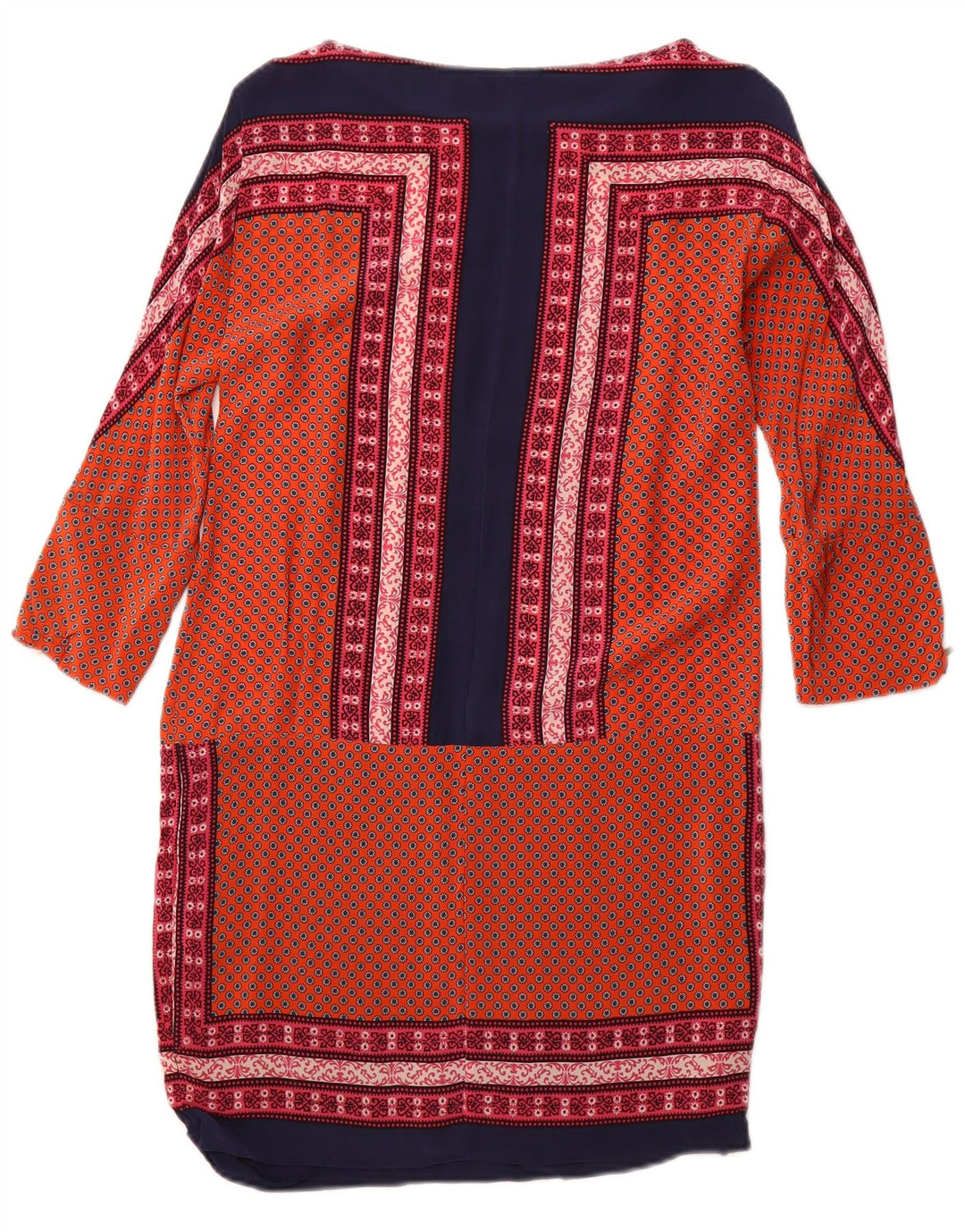 MASSIMO DUTTI Ženska duga haljina 3/4 rukava UK 12 Srednje narančasta cvjetna