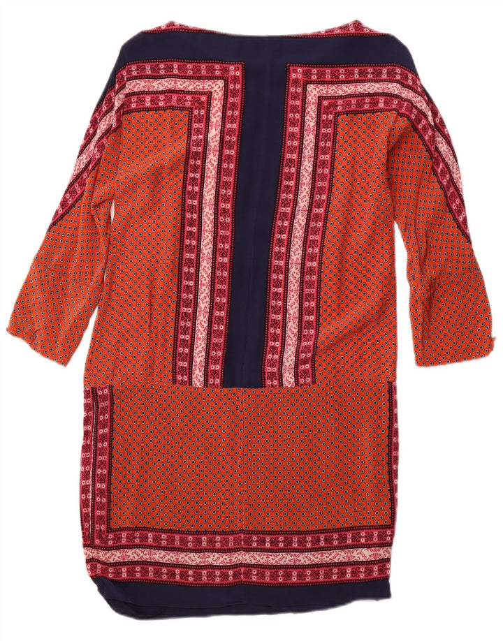 MASSIMO DUTTI Ženska duga haljina 3/4 rukava UK 12 Srednje narančasta cvjetna