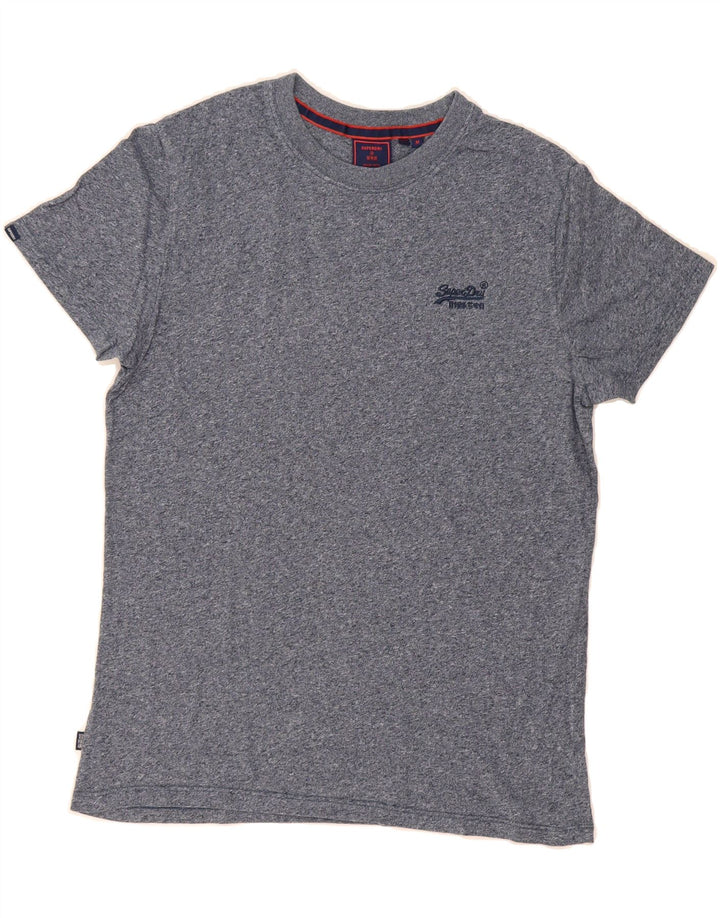SUPERDRY Mens T-Shirt Top Medium Navy Blue Flecked Vintage Superdry and Second-Hand Superdry from Messina Hembry 