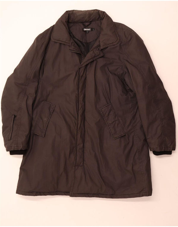 Dkny muški podstavljeni kaput s kapuljačom UK 42 XL crni pamuk