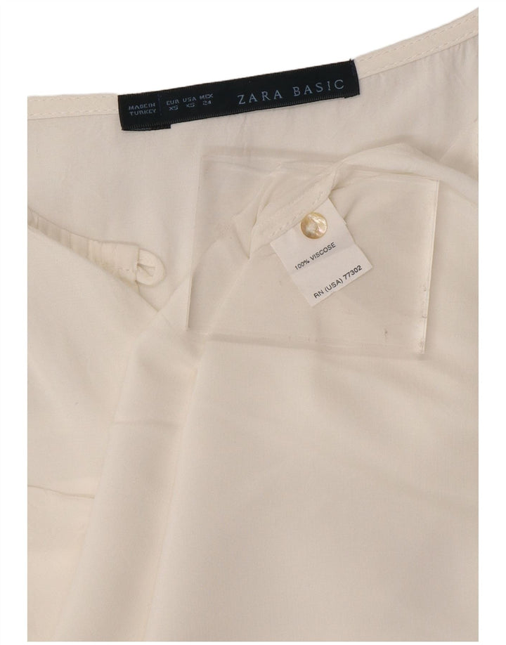 ZARA gornji dio ženske bluze UK 6 XS bijela viskoza