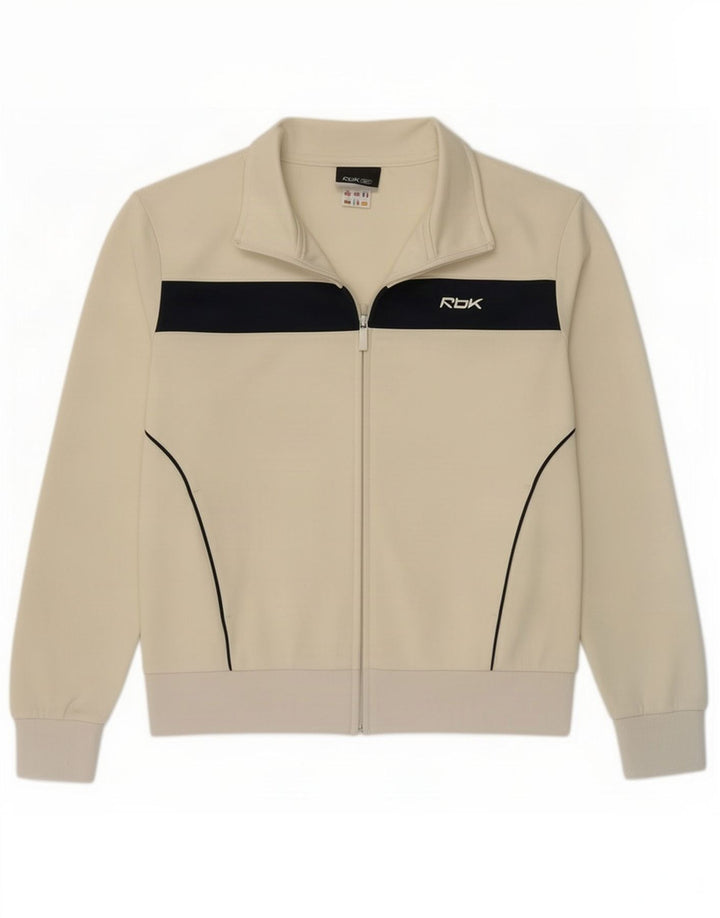 Reebok ženska gornja jakna za trenirku UK 12 Medium Off White Colourblock