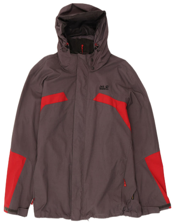 JACK WOLFSKIN Muška kišna jakna s kapuljačom UK 48 2XL siva poliamidna boja