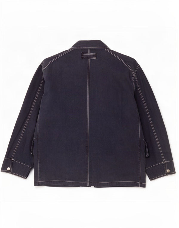 Vintage Mens Duffle Jacket UK 40 Large Navy Blue Cotton