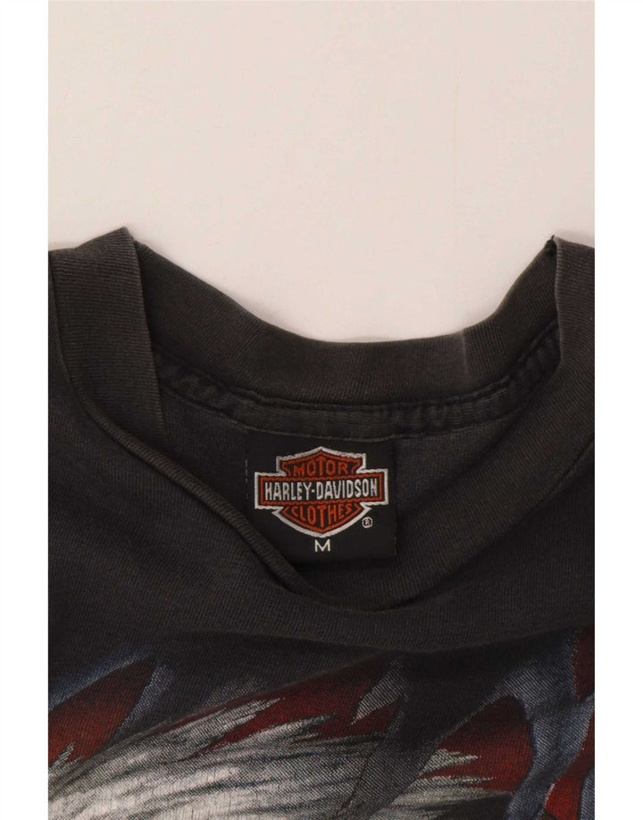 Harley Davidson muška grafička majica kratkih rukava srednje siva pamučna motociklistička majica iz 1990.