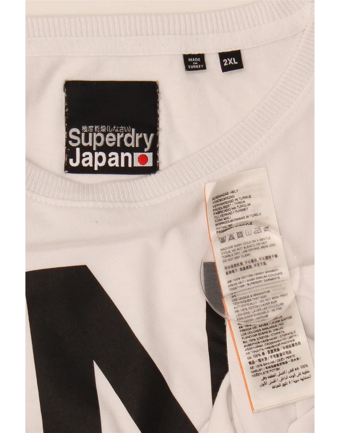 Superdry muška grafička majica dugih rukava 2XL bijeli pamuk