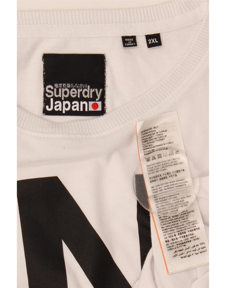 Superdry muška grafička majica dugih rukava 2XL bijeli pamuk