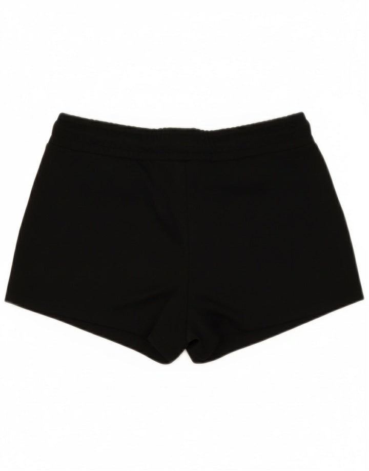 NIKE Womens Graphic Sport Shorts UK 10 Small  Black Polyester