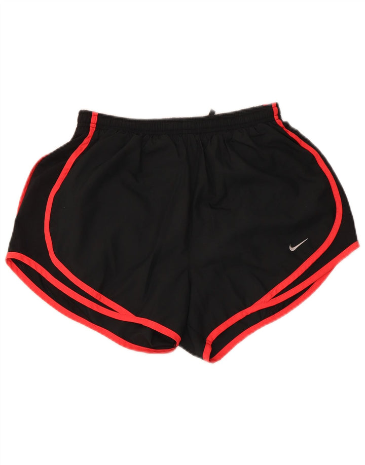NIKE Womens Dri Fit Sport Shorts UK 10 Small  Black Polyester Sports