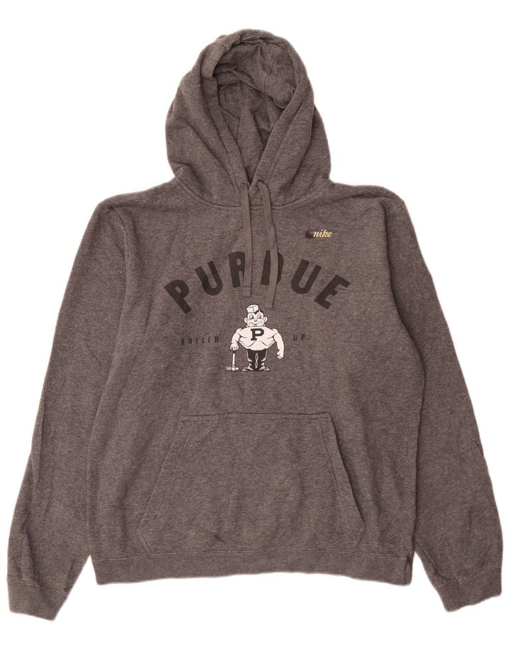 Nike muška majica s kapuljačom Purdue Graphic srednje sivi pamuk